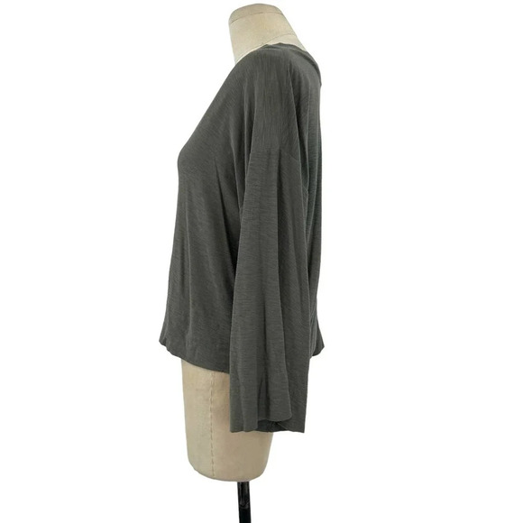 Nation LTD Giselle Cropped Tee Small Gray Pima Cotton Size XS - Picture 5 of 9